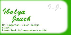 ibolya jauch business card